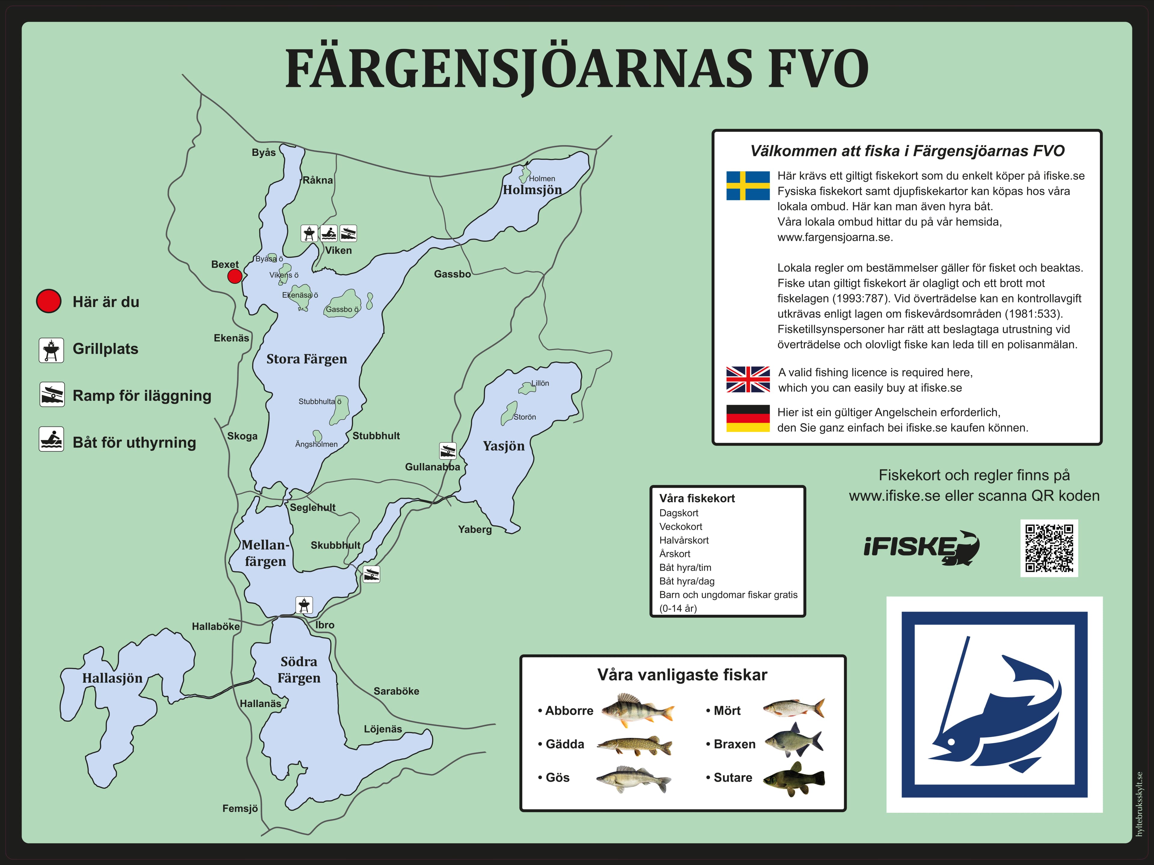Färgensjöarnas FVO – karta